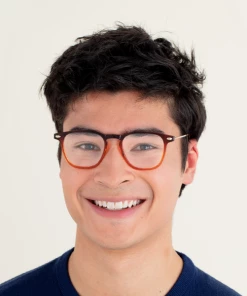 Nooz Blue Light Glasses +2 Bronze Tortoise Dino With Case Nooz