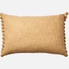 Affari Pom Pom Mustard Cushion
