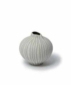 Lindform Line Vase | Medium | Sand White Stone Stripe