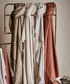 Affari Coral & Black Check Tablecloth