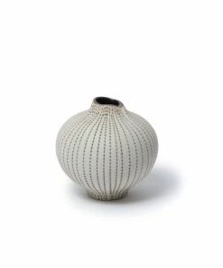 Lindform Line Vase - Medium In Brown Dots