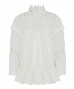 Rabens Saloner Cia Cotton Voile Blouse