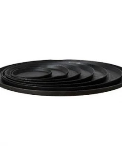 Affari Tray with diameter 35cm x h1 cm in black wrought iron