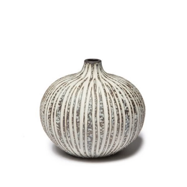 Lindform Medium Bari Vase In Stone Stripe 3 Lindform Medium Bari Vase In Stone Stripe