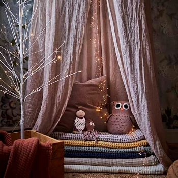 Affari Affari pink cotton fringe blanket L160xW130 cm. 4 Affari Affari pink cotton fringe blanket L160xW130 cm.