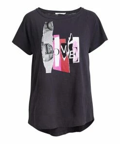 Rabens Saloner Black Sally Layers Raglan T Shirt