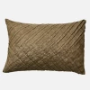 Affari Olive Chevron Fold Cushion