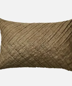 Affari Olive Chevron Fold Cushion