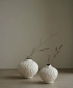 Lindform Line Vase Cut Medium Sand White