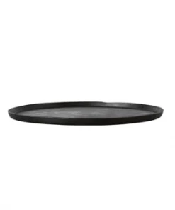 Affari Tray with diameter 35cm x h1 cm in black wrought iron