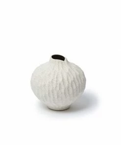 Lindform Vase LINE small Sand White Stone Stripe