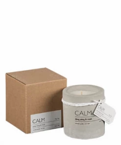 Affari 6,5xh7cm soy wax scented candle and gray cement container