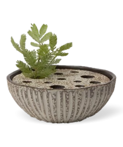 Lindform Straw Vase Large Stone Stripe