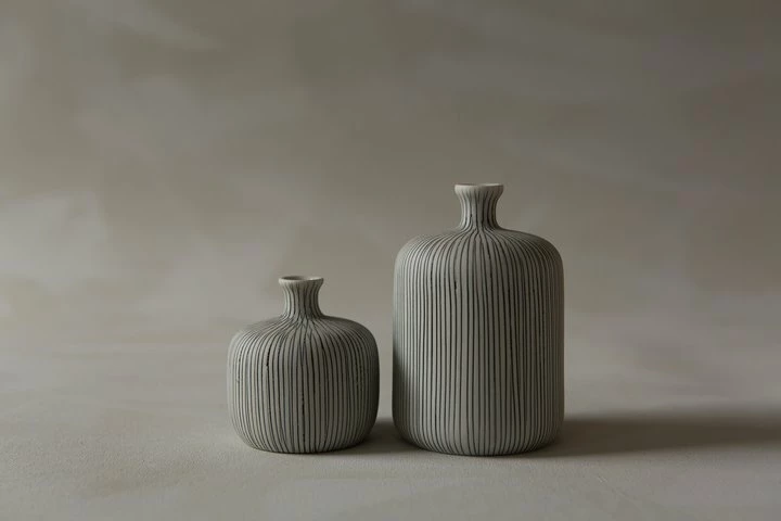 Lindform Medium Grey Bottle Vase 5 Lindform Medium Grey Bottle Vase