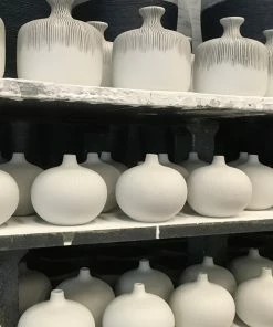 Lindform Bottle Vase Light Sand Stripe Medium