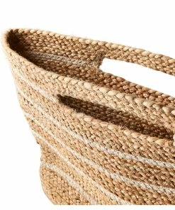 Affari Sac En Jute A Rayures Tisse A La Main