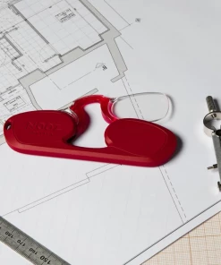 Nooz Rectangular Armless Reading Glasses - RED