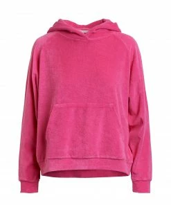 Rabens Saloner Caya Towelling Hood Cropped Top