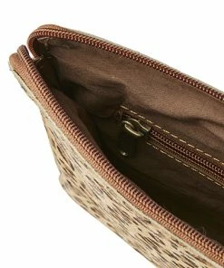 Affari Large Natural Leopard Print Oxford Pouch