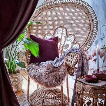 Affari Affari pink cotton fringe blanket L160xW130 cm. 5 Affari Affari pink cotton fringe blanket L160xW130 cm.