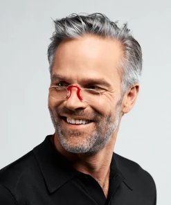 Nooz Rectangular Armless Reading Glasses - RED