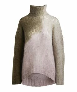 Rabens Saloner Bone Edie Assymetric Blend Funnel Neck Sweater