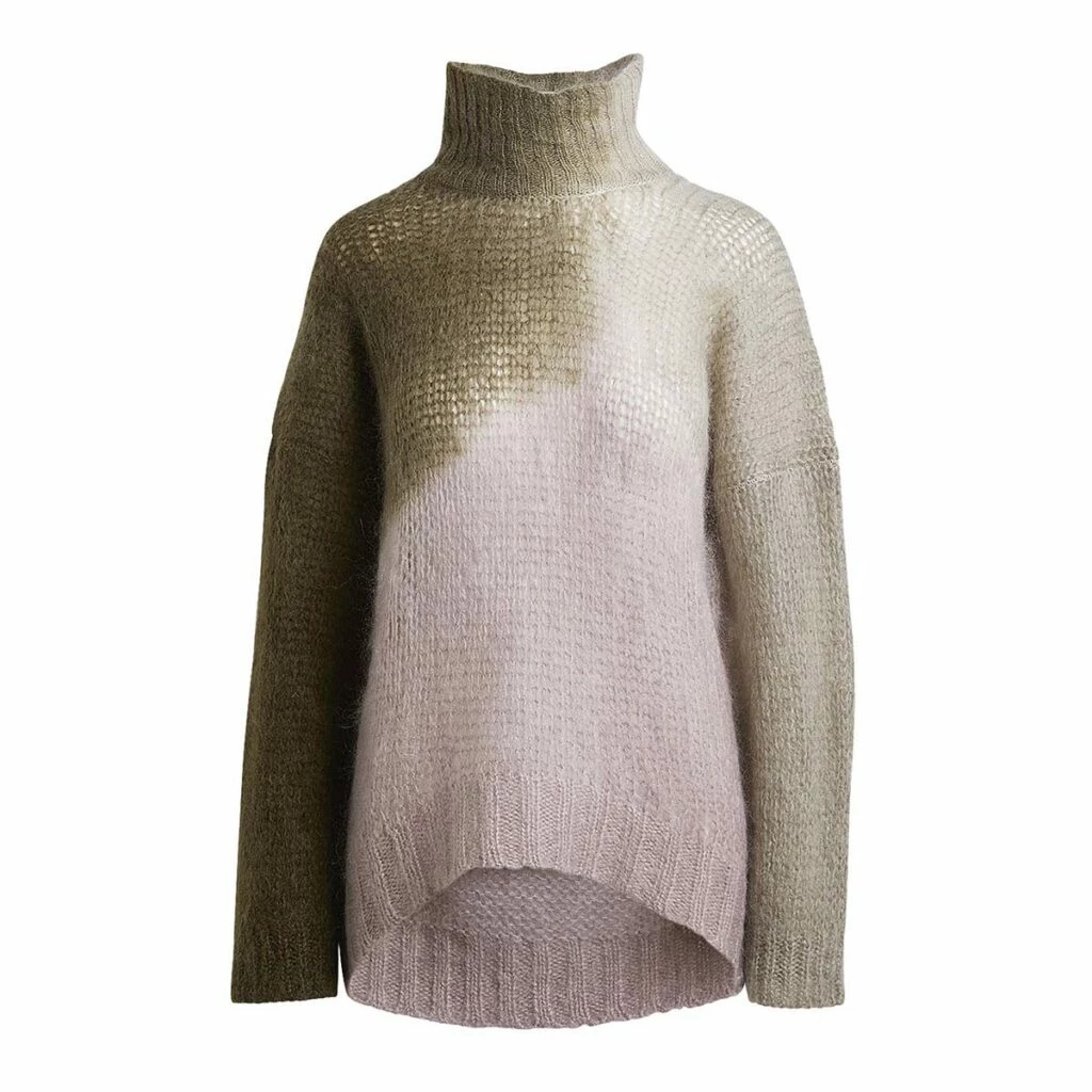 Rabens Saloner Bone Edie Assymetric Blend Funnel Neck Sweater 3 Rabens Saloner Bone Edie Assymetric Blend Funnel Neck Sweater