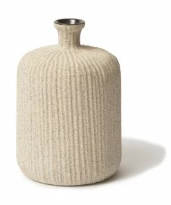 Lindform Bottle Vase Light Sand Stripe Medium
