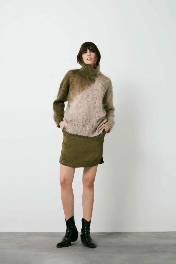 Rabens Saloner Bone Edie Assymetric Blend Funnel Neck Sweater 4 Rabens Saloner Bone Edie Assymetric Blend Funnel Neck Sweater